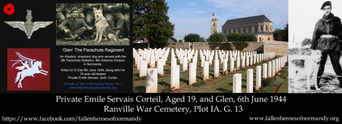 In Memoriam... Private Emile Servais Corteil... and his paradog Glen.